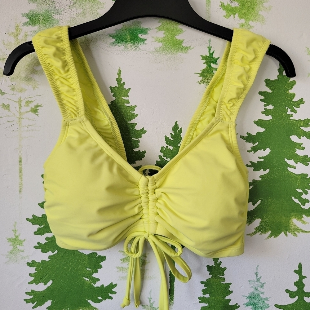 Wild Fable Tie-Front Cap Sleeve Bralette Bikini Top.